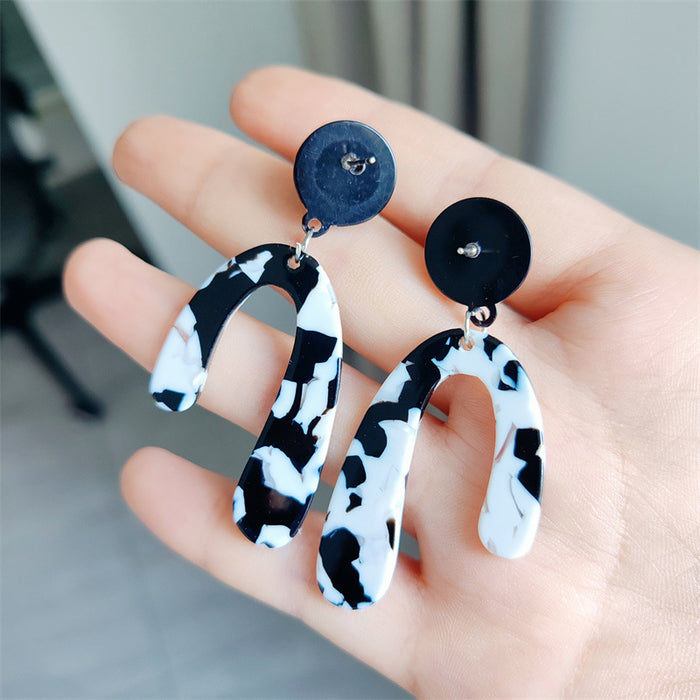 Wholesale Irregular acrylic oil painting earrings