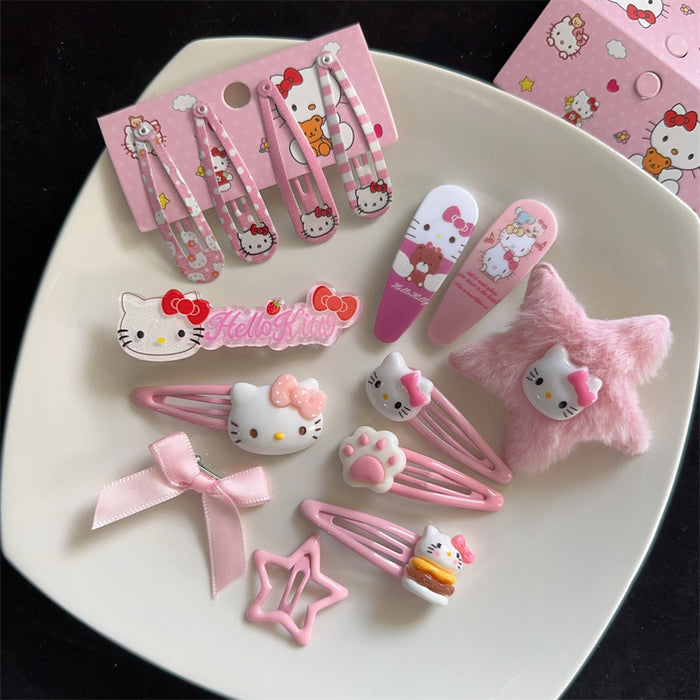 Wholesale  hairpin set  cute hello kitty hair accessories suit BB clip bangs clip