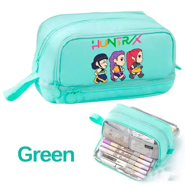 Wholesale Fashion Polyester Cartoon Pencil Case Multifunctional Stationery Pouch Cute School Bag