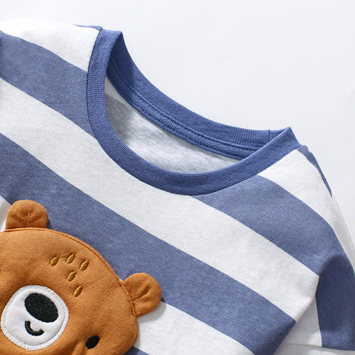 Wholesale Autumn Children's Tops Cute Bear Cotton T-shirt JDC-CTS-BST039