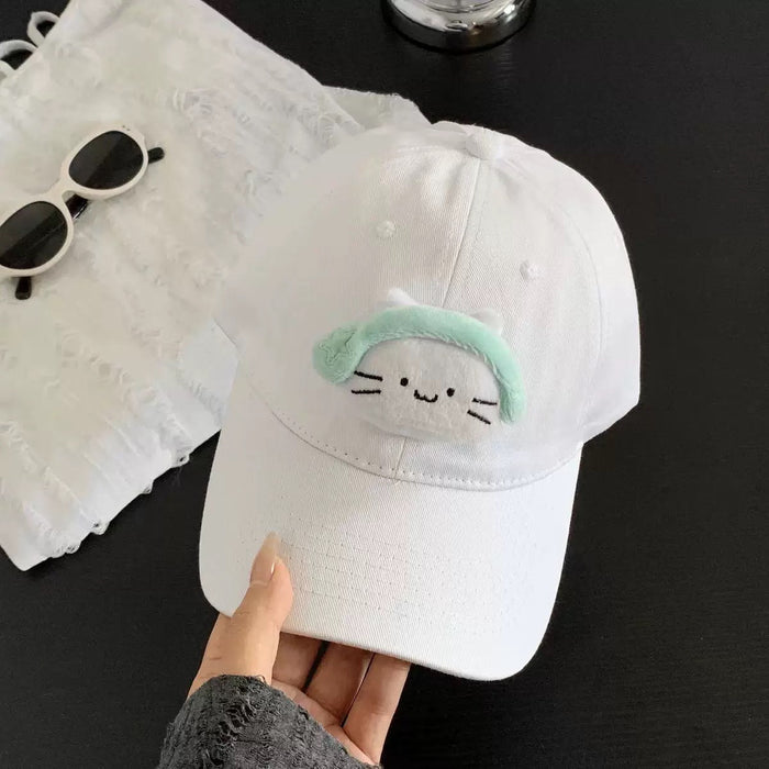 Wholesale Cute headphones music cat duckbill hat new versatile casual baseball hat