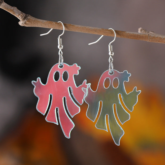 Wholesale  Cute Ghost Ghost Funny Laser Acrylic Pendant Earrings Acrylic Gothic Earrings