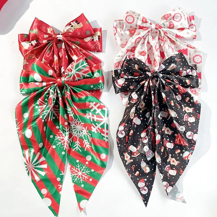 Wholesale Christmas Bow Spring Clip Hair Clips JDC-HC-Zhenr002