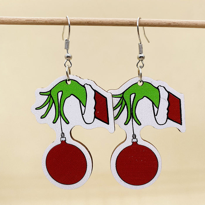 Wholesale Christmas Wooden Earrings JDC-ES-Susheng012