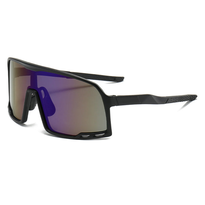 Wholesale New Fashionable Cycling Glasses Outdoor Sports Glasses Integrated Large Frame Sunglasses Colorful Reflective Mercury Sunglasses