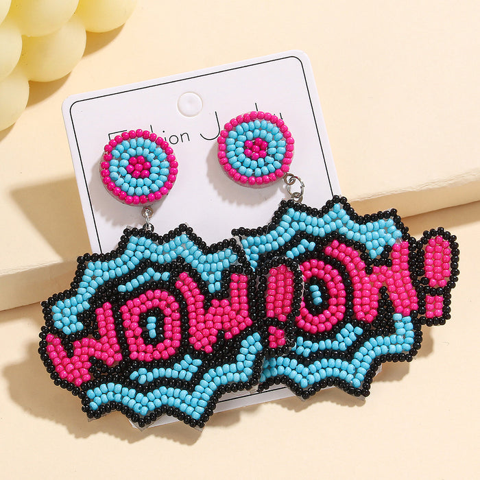 Wholesale Letter Beaded Earrings
