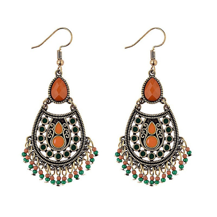 Wholesale Alloy Bohemian Ethnic Style Su Long Earrings JDC-ES-Gumi011