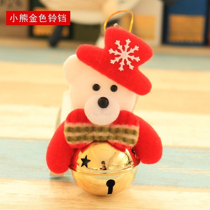 Wholesale Christmas decorations Christmas tree small pendant old man doll holding bells Christmas holiday decorations small gifts
