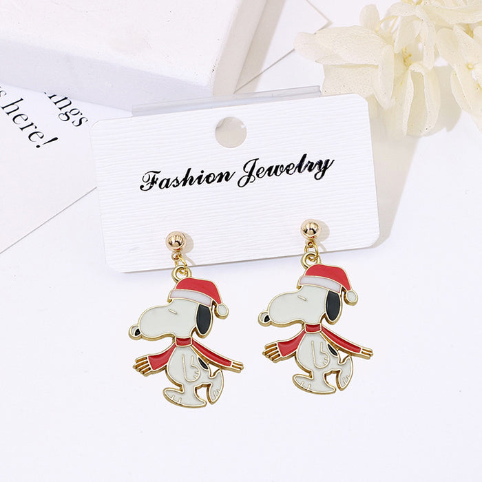 Wholesale Cute Cartoon Short Stud Earrings 925 Silver Jewelry Accessory for Women Gift MOQ≥2