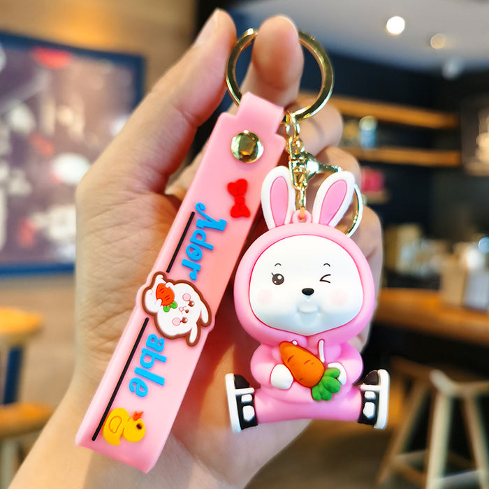 Wholesale Rubber Cartoon Doll Three-dimensional Keychain JDC-KC-Tingm118