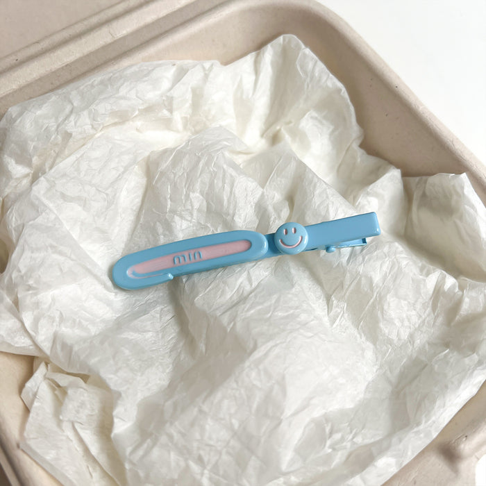 Wholesale Smiling face hair clip, broken hair, forehead bangs, no trace clip, cute hair accessories