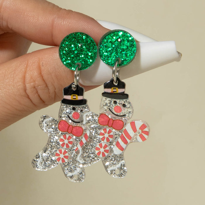 Wholesale Simple and unique acrylic Christmas earrings