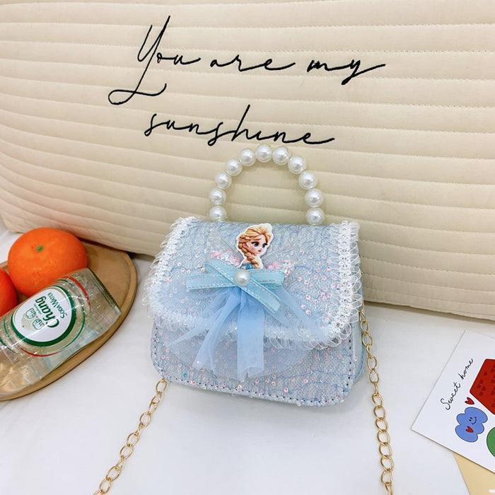 Wholesale Children's bag, fashionable lace pearl handbag