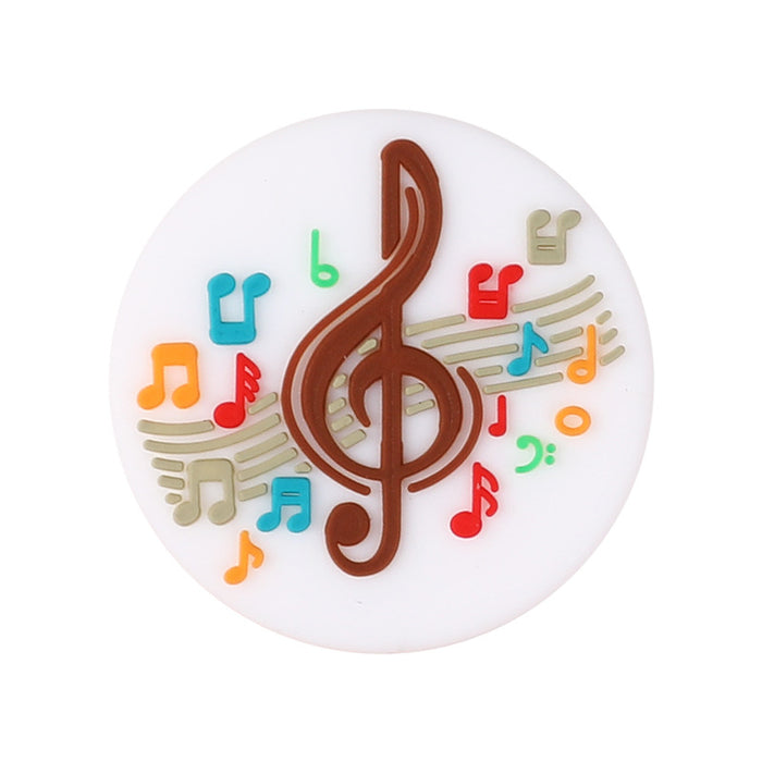 Wholesale 20pcs Music series silicone beads loose beads simulation retro soft plastic record player glue beads DIY jewelry