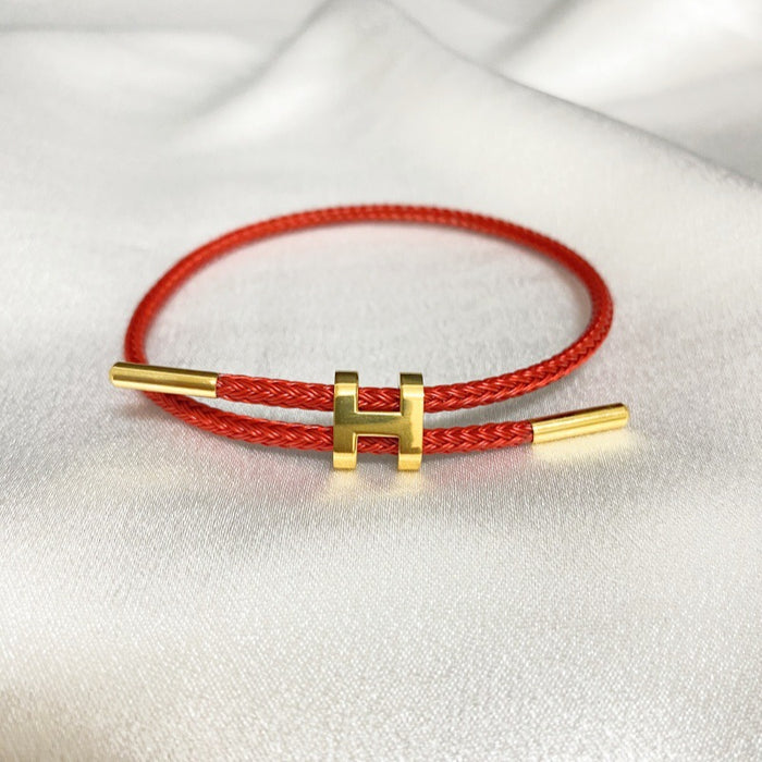 Wholesale I-Shaped Buckle Steel Wire Bracelet H Buckle Adjustable Titanium Steel Bracelet