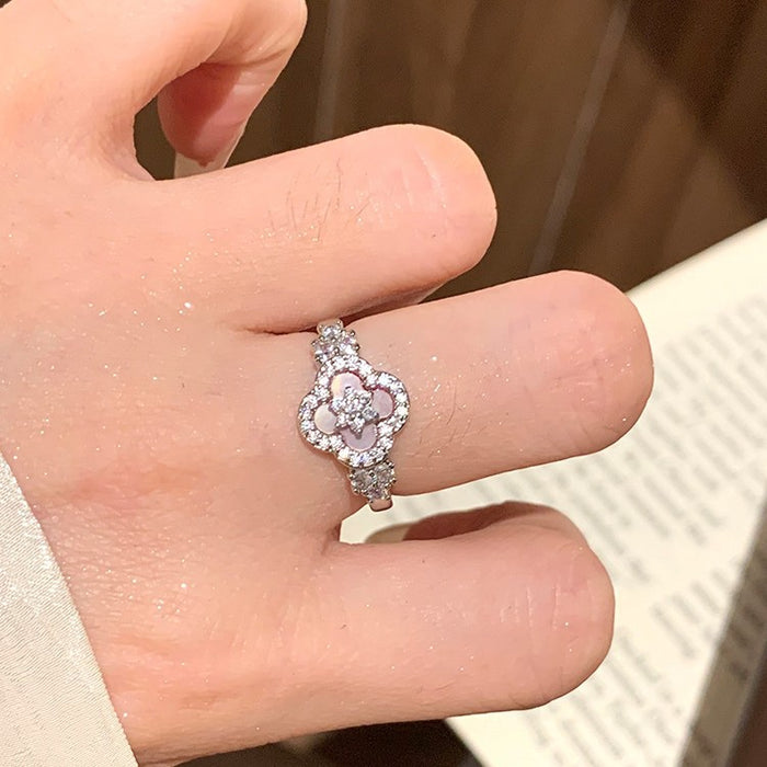 Wholesale Petal-shaped open adjustable ring