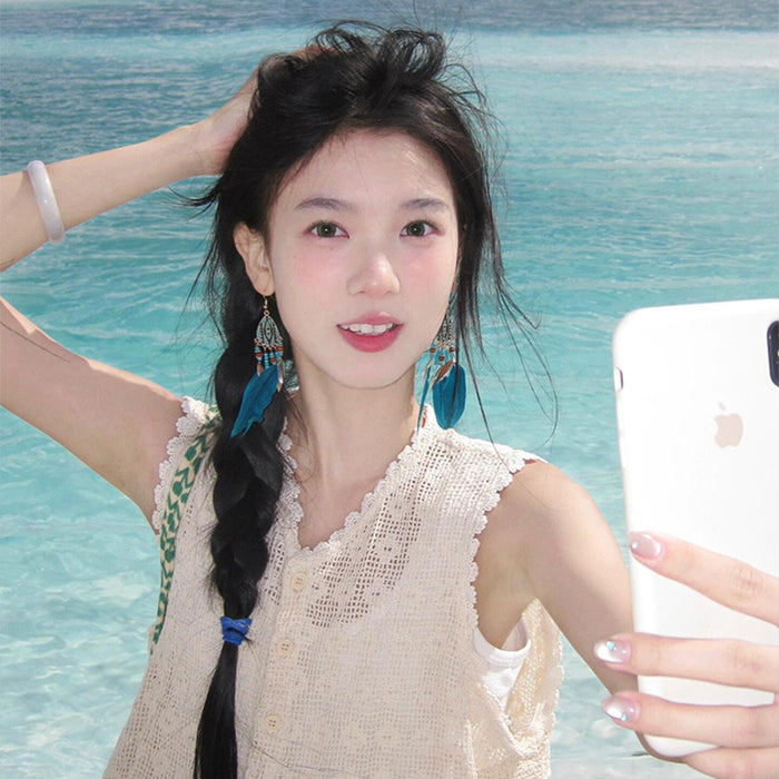 Wholesale Feather earrings, ear hooks, bead earrings