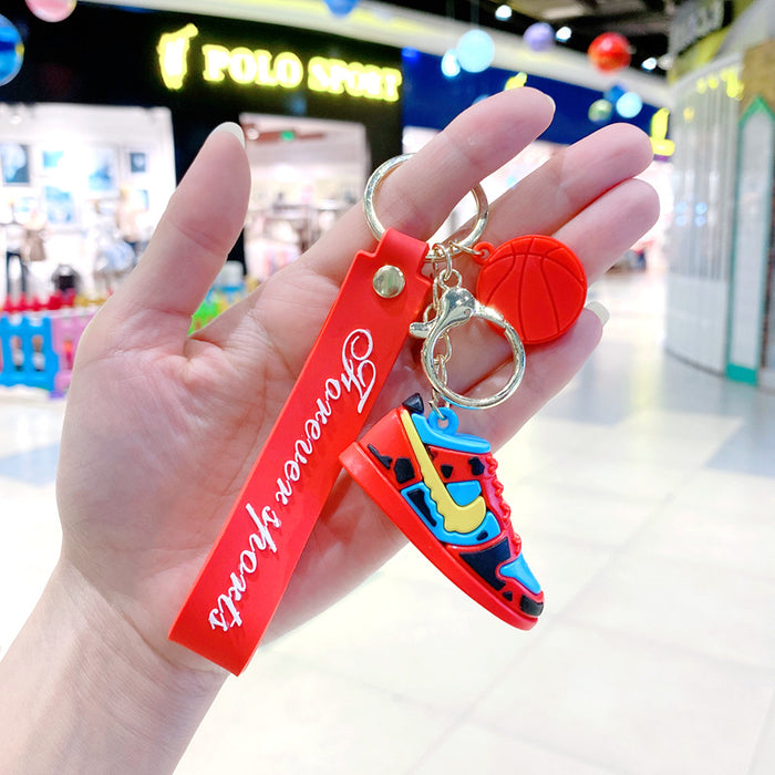 Wholesale Metal Soccer Star Cartoon Keychain Decorative Car Key Accessory MOQ≥2