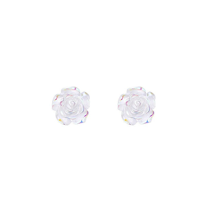 Wholesale Three dimensional rose earrings with retro and niche design, personalized earrings