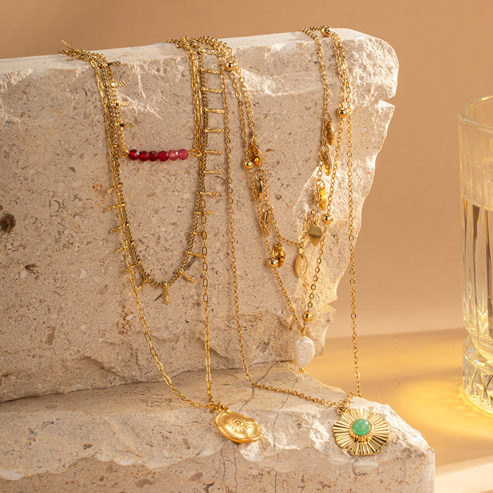 Wholesale Fashionable titanium steel necklace, versatile and high-end, multiple layered sweater chains, stainless steel necklace