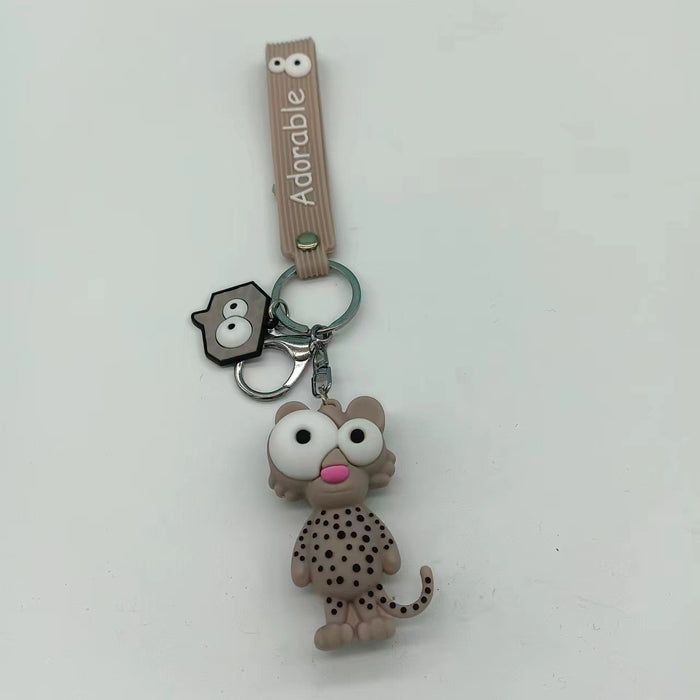 Wholesale PVC Soft Rubber Keychain Pendant Cartoon Doll Trendy Car Keychain