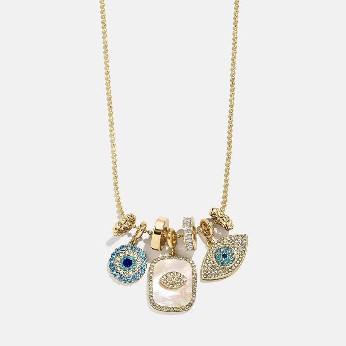 Wholesale Women's Devil Eye Pendant Necklace White fritillary