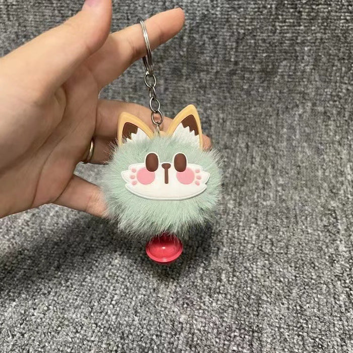 Wholesale Bell Luckily Cat Plush Pendant Keychain Bell Niche School Bag Girlfriend School Activity Doll Machine Gift