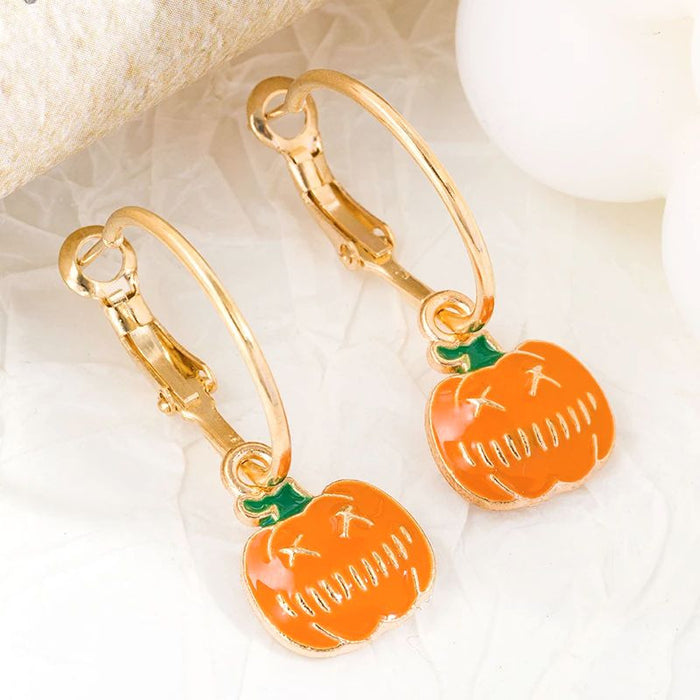 Wholesale Pumpkin Earrings Halloween Personality Party Earrings