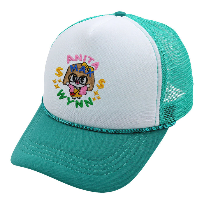 Wholesale Cotton Embroidered Trucker Hat Summer Mesh Cap Baseball Cap JDC-FH-HaiPu003