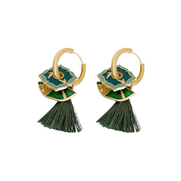 Wholesale Earrings, niche high-end design, a multi wearing painted earring