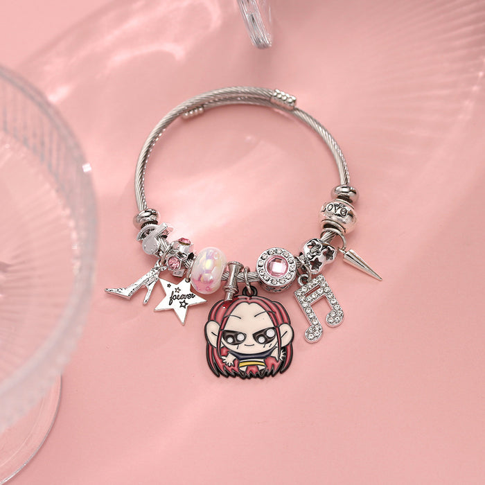 Wholesale K-POP Bracelet Cartoon Diamond Pendant