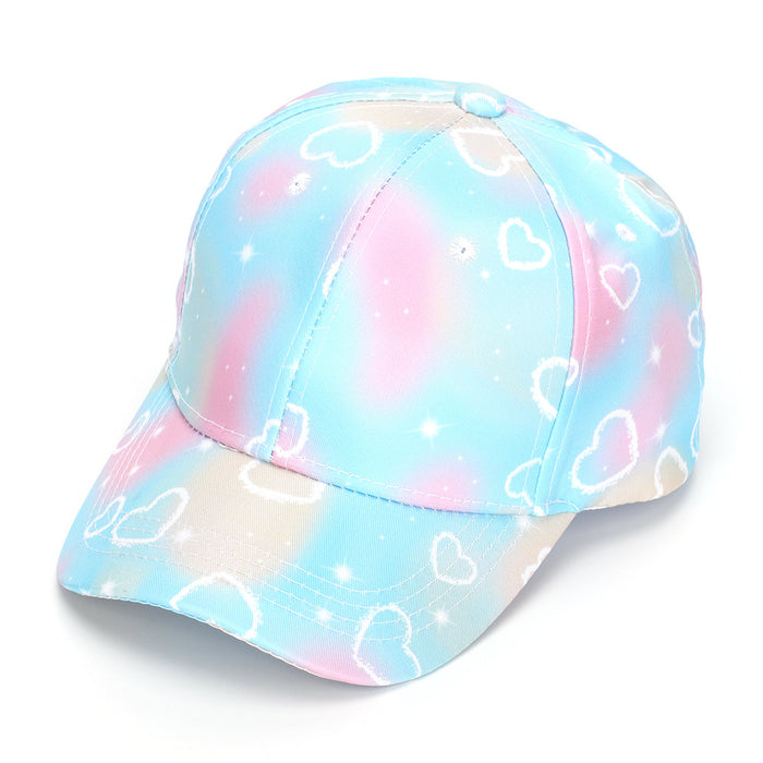 Wholesale Children' s colorful tie-dye baseball cap outdoor sun hat