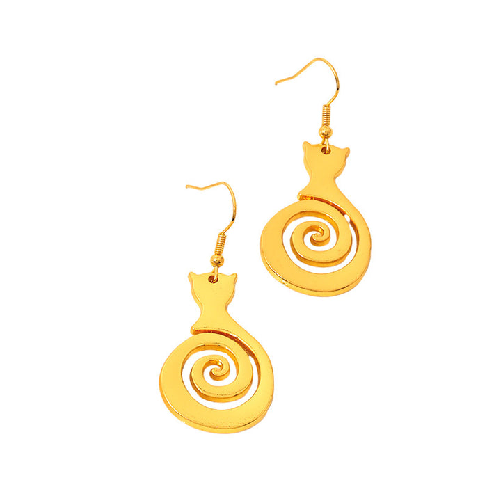 Wholesale New trendy accessories, retro and simple accessories, geometric vortex earrings, wholesale