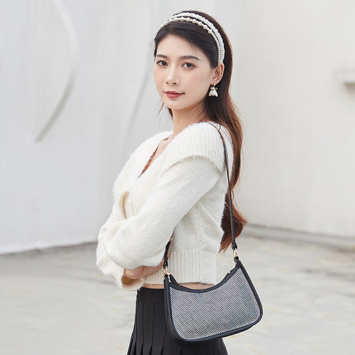 Wholesale PU Contrast Color Hand-held Simple Shoulder Messenger Bag JDC-SD-Jiangt001