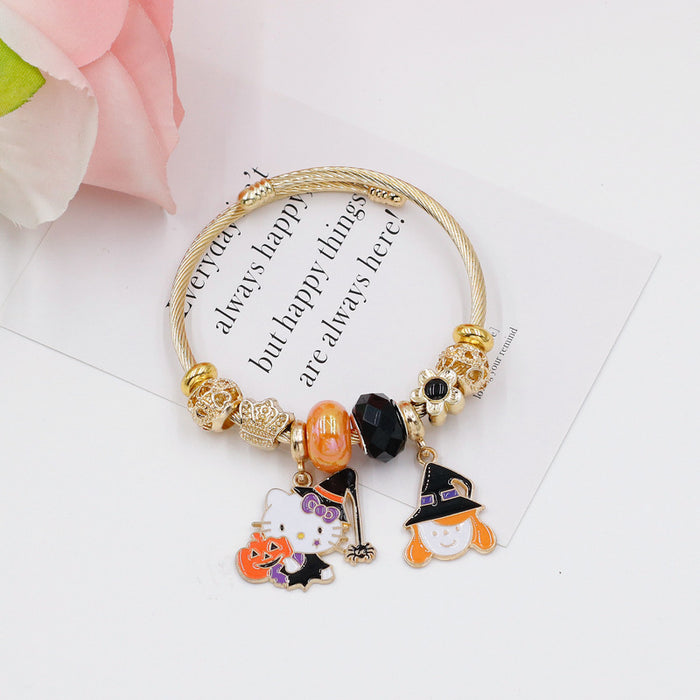 Wholesale Adjustable Skull Ghost Pendant Bracelet Stainless Steel MOQ≥2