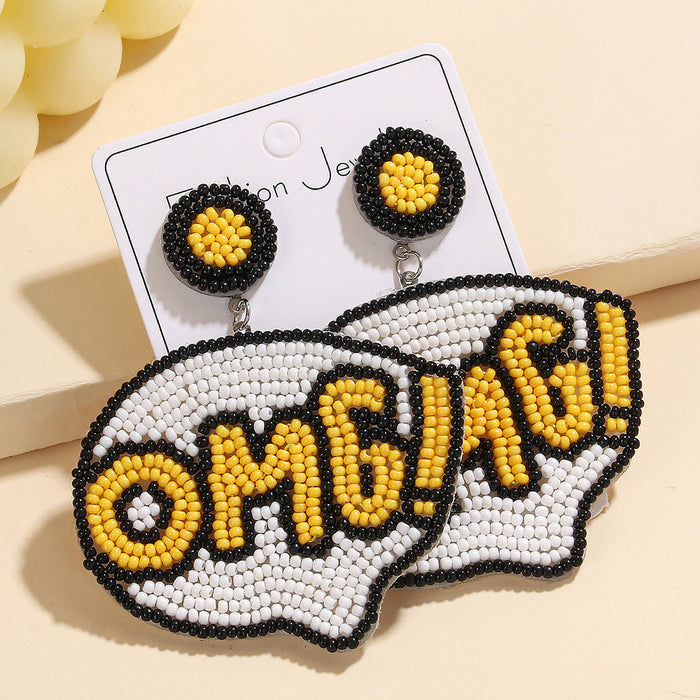 Wholesale Letter Beaded Earrings