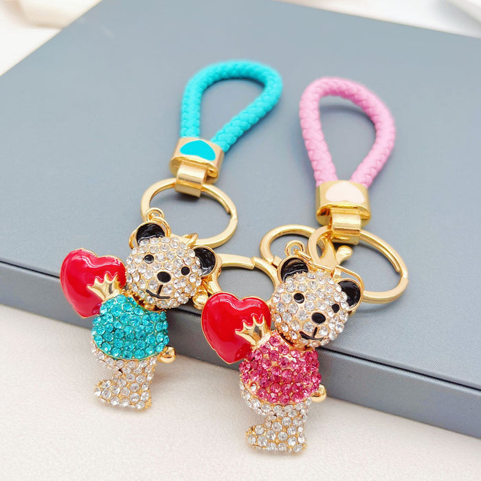 Wholesale Hug Love Bear Zinc Alloy Keychain JDC-KC-ZhanLun010