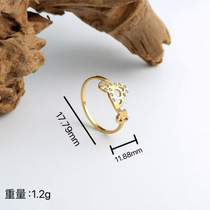 Wholesale ring jewelry titanium steel ring color retention gold plating women's ring