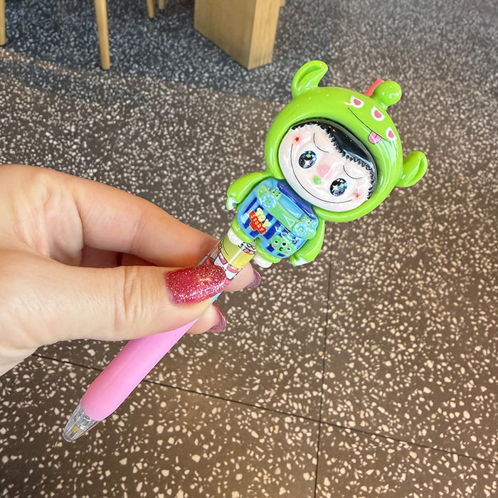 Wholesale Sweet and cute cartoon monster press ballpoint pen