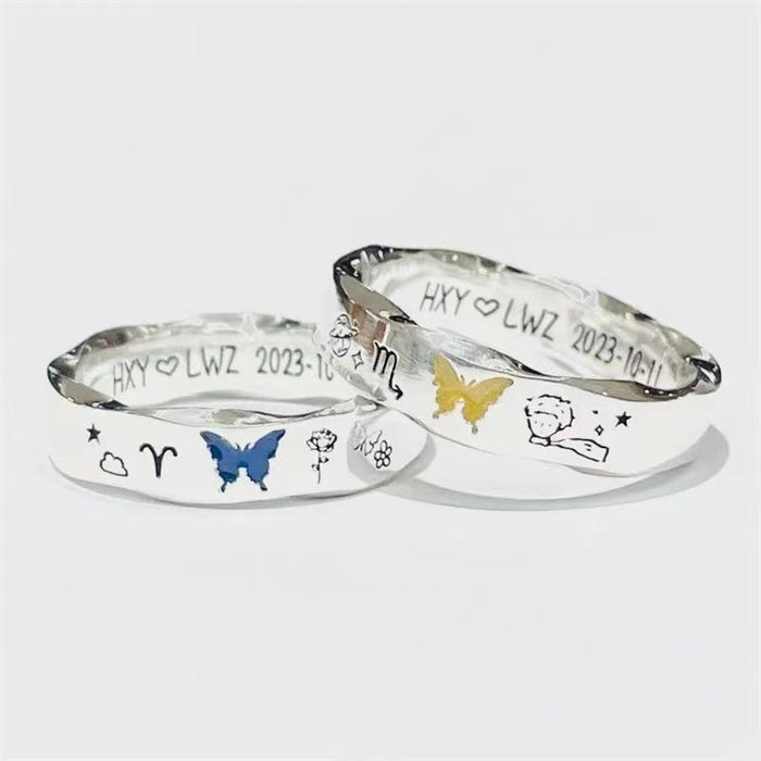 Wholesale Butterfly Ring High-grade Niche Design Commemorative Gift