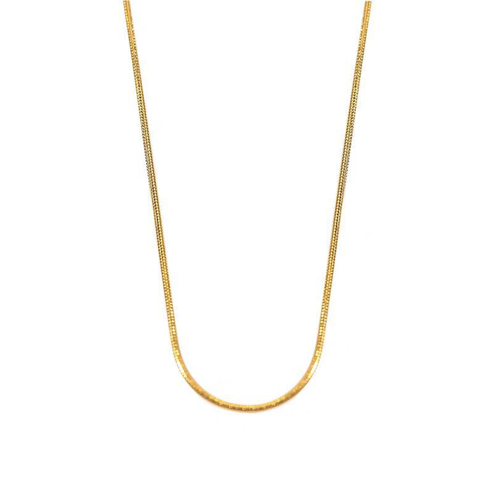 Wholesale Plain chain wearable pendant necklace strip rose gold chain titanium steel bare chain