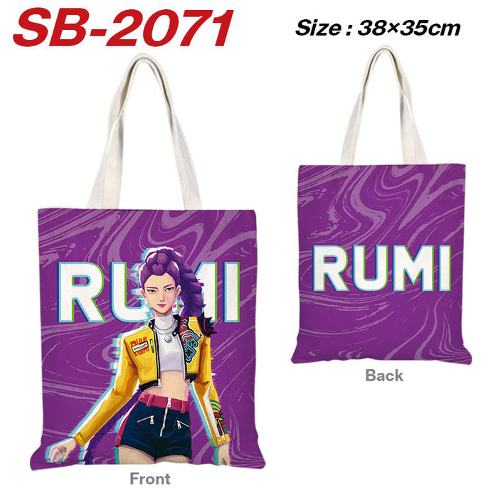 Wholesale Kpop full color printed shopping bag canvas tote bag  shoulder bag