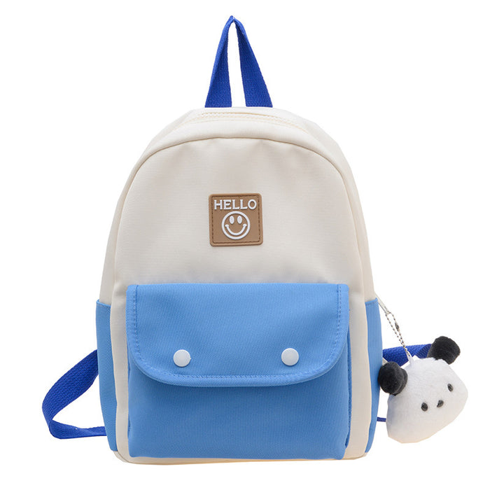 Wholesale Children' s Bag Fashion Oxford Cloth Contrast Backpack Kindergarten Baby School Season Schoolbag