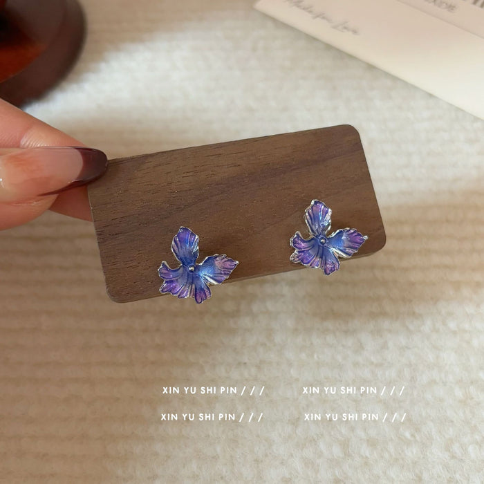 Wholesale Gradient flower earrings exquisite commuting niche design high-end earrings trendy earrings