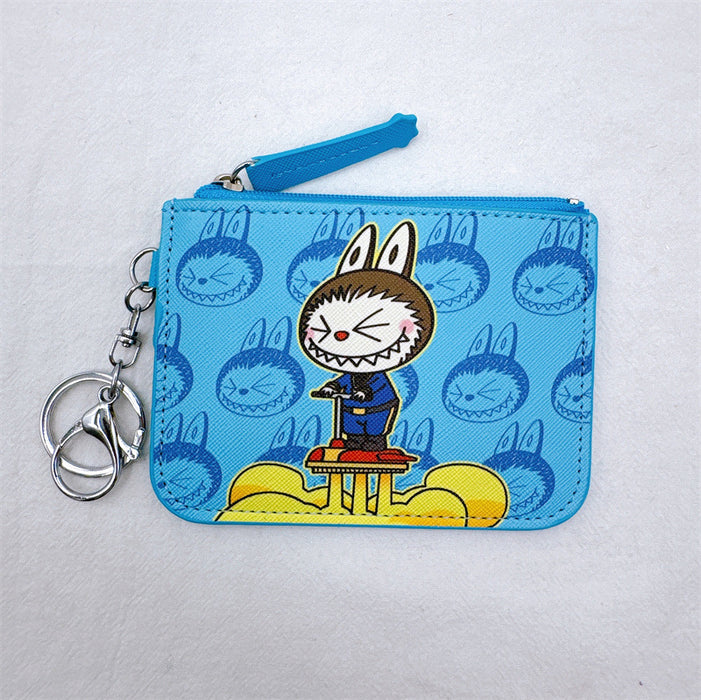 Wholesale 3pcs Cartoon forest elf card holder coin purse integrated with keychain pendant small elf card holder coin purse loose wallet
