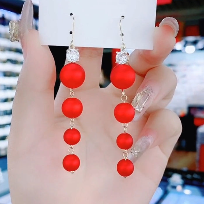 Wholesale   long earrings for women  red Agate Pearl earrings earrings