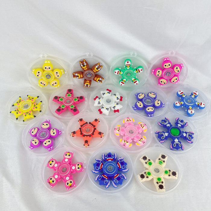 Wholesale Random Creative Fingertip Spinner Cartoon New Rotating Children' s Adult Decompression Toy Silent Cool Spinner