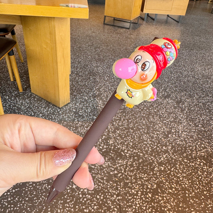 Wholesale Little doll click pen cute neutral pen ballpoint pen student