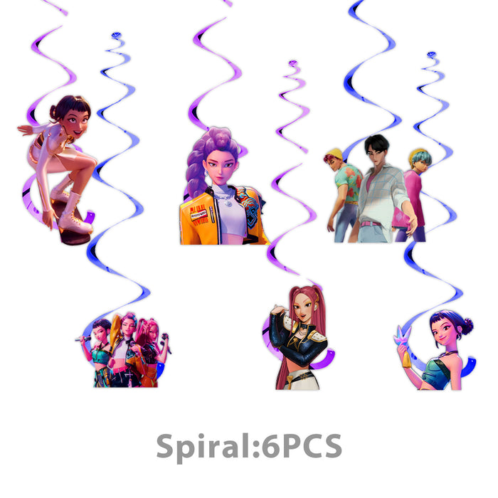 Wholesale KPOP Theme Birthday Party Decoration Supplies Scene Decoration Five Piece Set