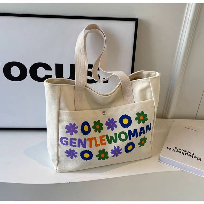 Wholesale Large canvas floral tote bag